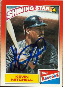 Kevin Mitchell Autographed 1990 Topps Bazooka Shining Stars #1