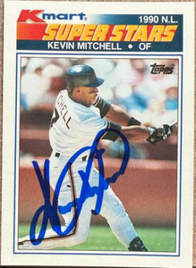 Kevin Mitchell Autographed 1990 Topps Kmart Super Stars #6 