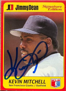 Kevin Mitchell Autographed 1991 Jimmy Dean #13 