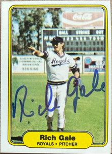 Rich Gale Autographed 1982 Fleer #408