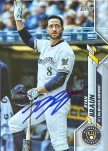 Ryan Braun Autographed 2020 Topps #347 