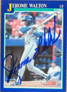 Jerome Walton Autographed 1991 Score #13
