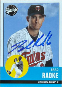 Brad Radke Autographed 2001 Upper Deck Vintage #134 