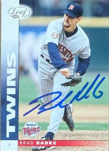 Brad Radke Autographed 2002 Leaf #30