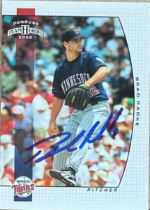 Brad Radke Autographed 2005 Donruss Team Heroes #389