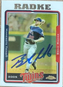 Brad Radke Autographed 2005 Topps Chrome #165