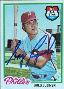 Greg Luzinski Autographed 1978 Topps #420 Philadelphia Phillies Card