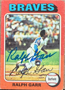 Ralph Garr Autographed 1975 Topps Mini #550