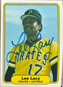 Lee Lacy Autographed 1982 Fleer #483