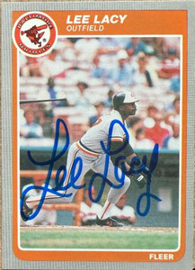 Lee Lacy Autographed 1985 Fleer Update #U-67