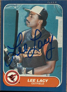 Lee Lacy Autographed 1986 Fleer #277