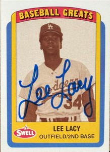 Lee Lacy Autographed 1990 Swell Baseball Greats #94  