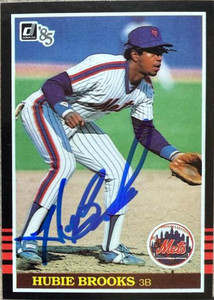 Hubie Brooks Autographed 1985 Donruss #197 New York Mets Card