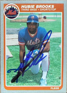 Hubie Brooks Autographed 1985 Fleer #74 New York Mets Card