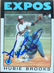 Hubie Brooks Autographed 1986 Topps #555