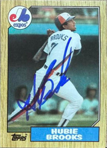 Hubie Brooks Autographed 1987 Topps #650 Hubie Brooks Autographed 1987 Topps #650