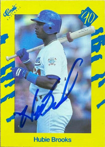 Hubie Brooks Autographed 1990 Classic Yellow #T75 