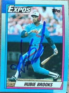 Hubie Brooks Autographed 1990 Topps #745
