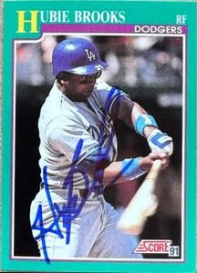 Hubie Brooks Autographed 1991 Score #196