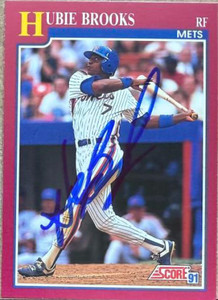 Hubie Brooks Autographed 1991 Score Rookie & Traded #5T New York Mets Card