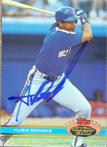 Hubie Brooks Autographed 1991 Stadium Club #325 Hubie Brooks Autographed 1991 Stadium Club #325
