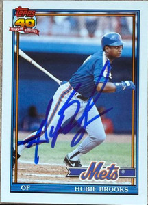 Hubie Brooks Autographed 1991 Topps Traded #14T Hubie Brooks Autographed 1991 Topps Traded #14T