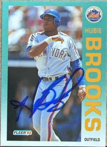 Hubie Brooks Autographed 1992 Fleer #496 Hubie Brooks Autographed 1992 Fleer #496