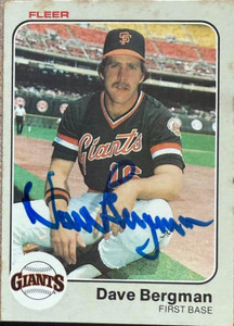 Dave Bergman Autographed 1983 Fleer #253