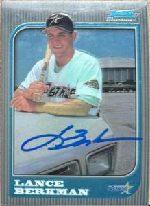 Lance Berkman Autographed 1997 Bowman Chrome #298 Houston Astros RC 
