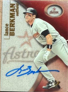Lance Berkman Autographed 2001 Fleer E-X #28  