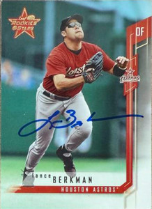 Lance Berkman Autographed 2001 Leaf Rookies & Stars #91 