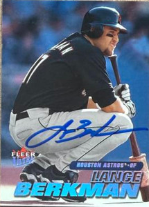 Lance Berkman Autographed 2001 Fleer Ultra #91
