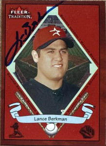 Lance Berkman Autographed 2002 Fleer Tradition #477 BS