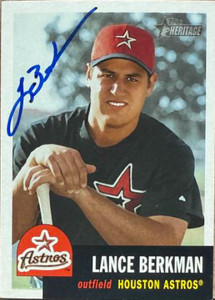 Lance Berkman Autographed 2002 Topps Heritage #250
