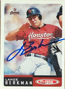 Lance Berkman Autographed 2002 Topps Total #690