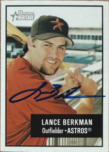 Lance Berkman Autographed 2003 Bowman Heritage #104