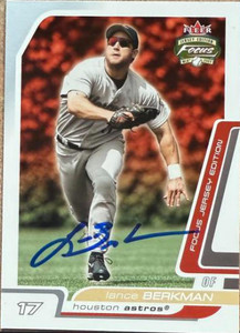 Lance Berkman Autographed 2003 Fleer Focus Jersey Edition #74