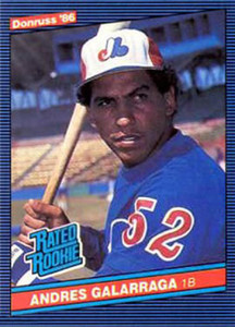 SOLD 9051 1986 Donruss #33a Andres Galarraga NM-MT RC Rookie Montreal Expos 