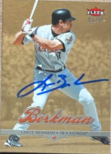 Lance Berkman Autographed 2006 Fleer Ultra Gold Medallion #8  