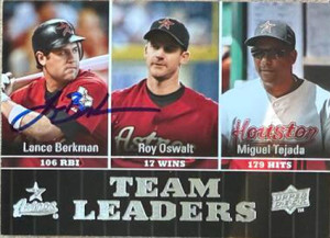 Lance Berkman Autographed 2009 Upper Deck #446 