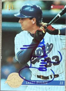 Larry Walker Autographed 1993 Donruss McDonald's Montreal Expos 25th Anniversary #7