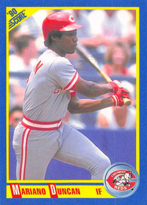 1990 Score #506 Mariano Duncan VG Cincinnati Reds 
