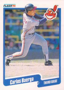1990 Fleer Update #U-90 Carlos Baerga NM-MT  RC Rookie Cleveland Indians 