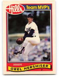 1989 Topps Hills Team MVP's #17 Orel Hershiser NM-MT  Los Angeles Dodgers 