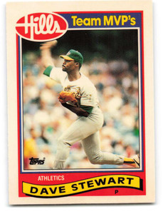 1989 Topps Hills Team MVP's #27 Dave Stewart NM-MT  Oakland Athletics 