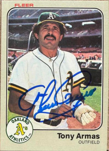 Tony Armas Autographed 1983 Fleer #513