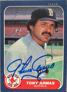 Tony Armas Autographed 1986 Fleer #339