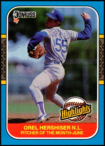1987 Donruss Highlights #13 Orel Hershiser NM-MT  Los Angeles Dodgers 