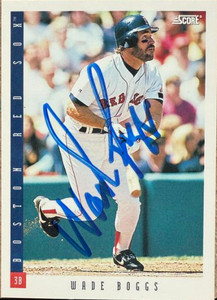 Wade Boggs Autographed 1993 Score #592