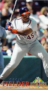 1994 Fleer Extra Bases #73 Cecil Fielder VG Detroit Tigers 